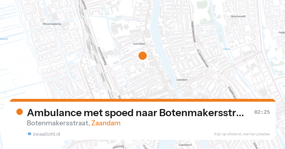 Ambulance met spoed naar Botenmakersstraat in Zaandam — 27 aug 2026