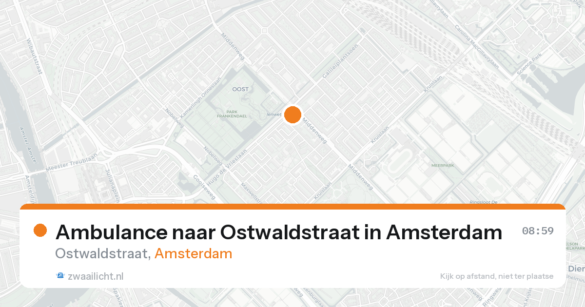 Ambulance naar Ostwaldstraat in Amsterdam — 18 aug 2026