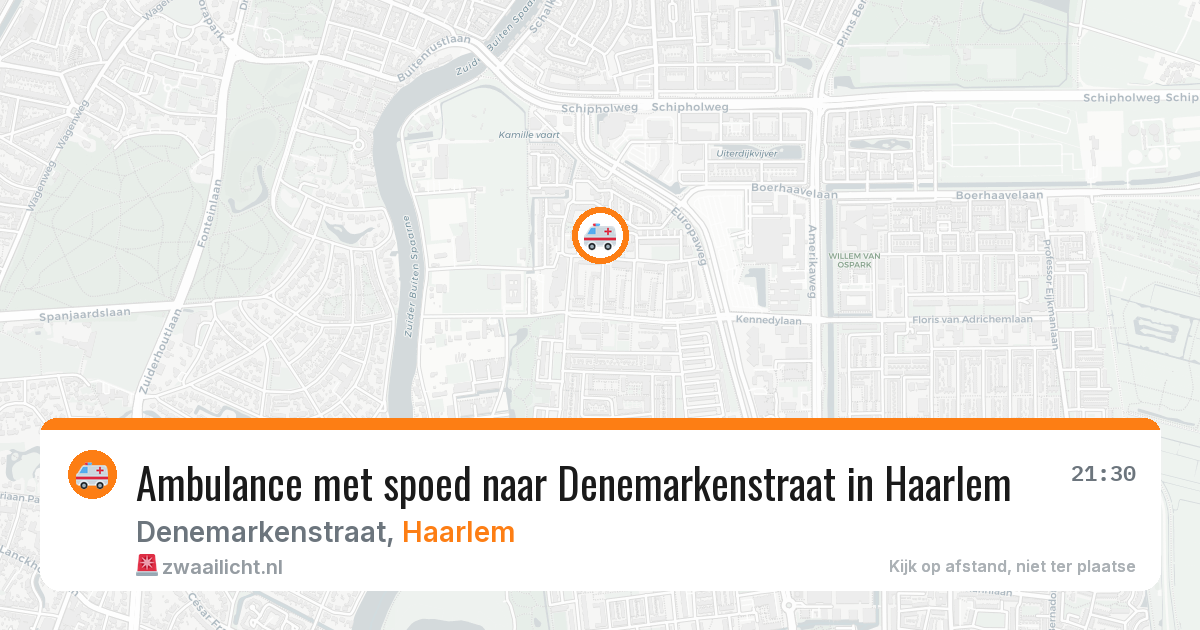 Ambulance met spoed naar Denemarkenstraat in Haarlem — 25 mei 2026