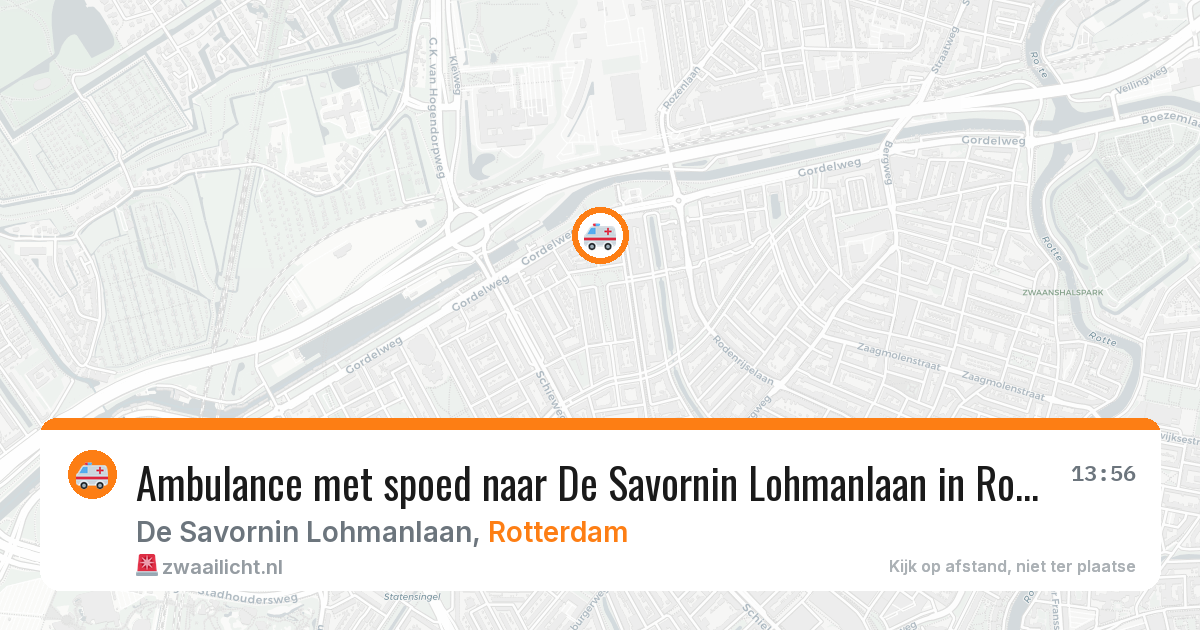 Ambulance met spoed naar De Savornin Lohmanlaan in Rotterdam — 2 aug 2026
