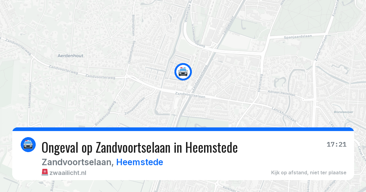 Ongeval op Zandvoortselaan in Heemstede — 29 jun 2026