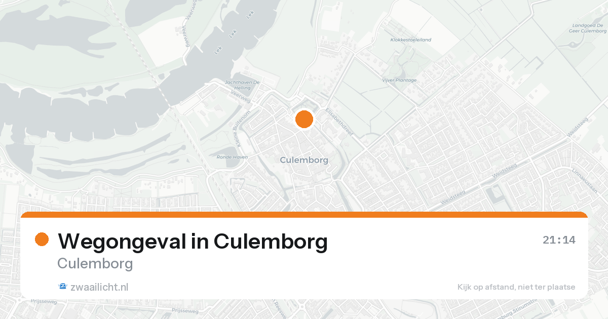 Wegongeval in Culemborg — 20 jun 2026