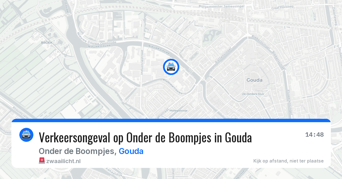 Verkeersongeval op Onder de Boompjes in Gouda — 2 apr 2026