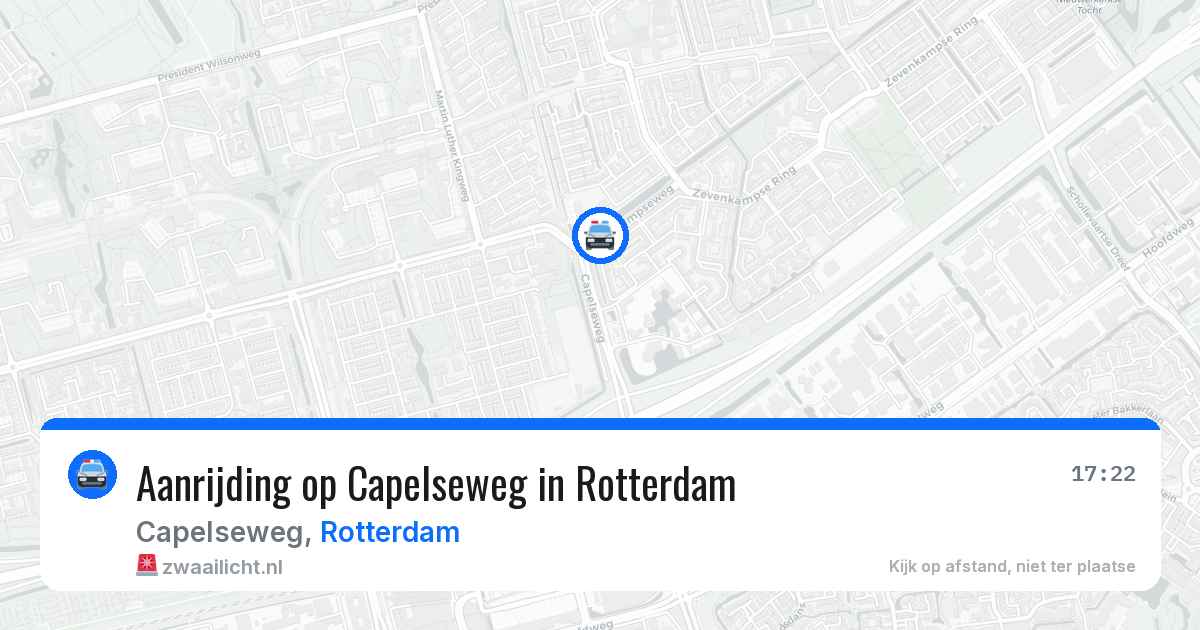 Aanrijding op Capelseweg in Rotterdam — 13 aug 2026