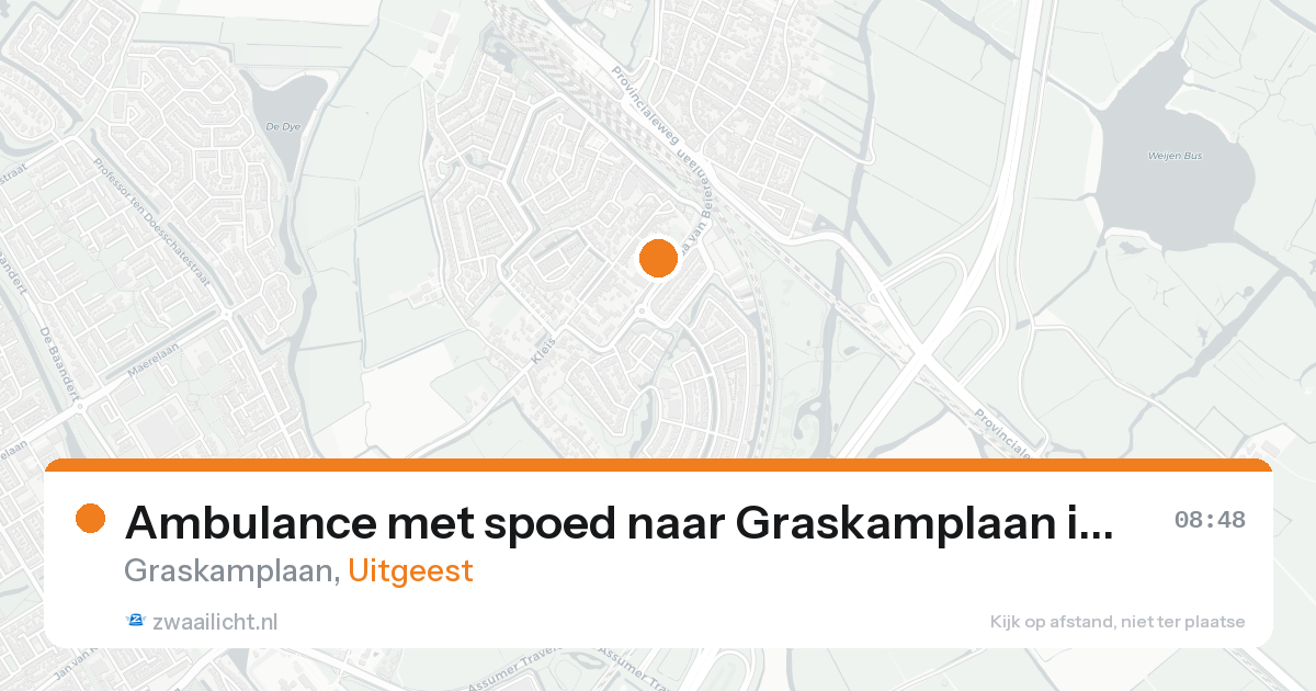 Ambulance met spoed naar Graskamplaan in Uitgeest — 31 jan 2026