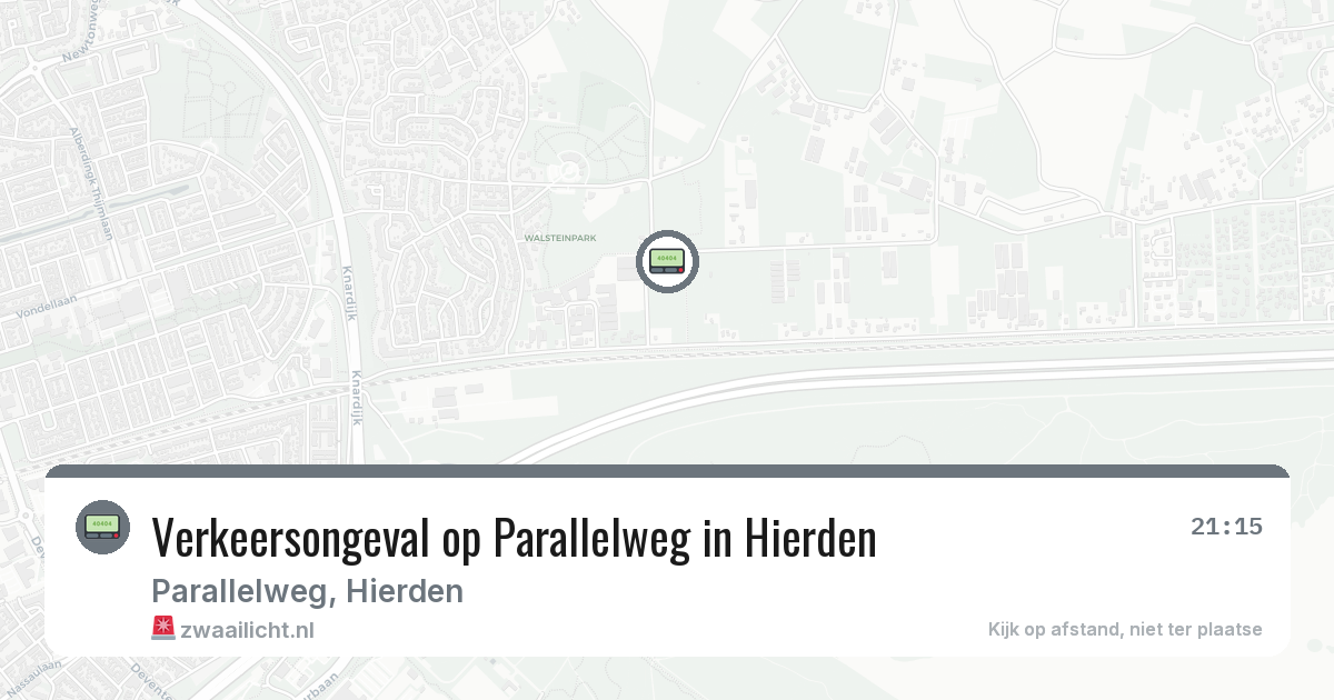 Verkeersongeval op Parallelweg in Hierden — 19 jul 2026