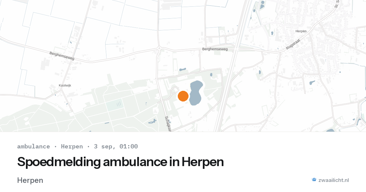 Spoedmelding ambulance in Herpen — 2 sep 2026