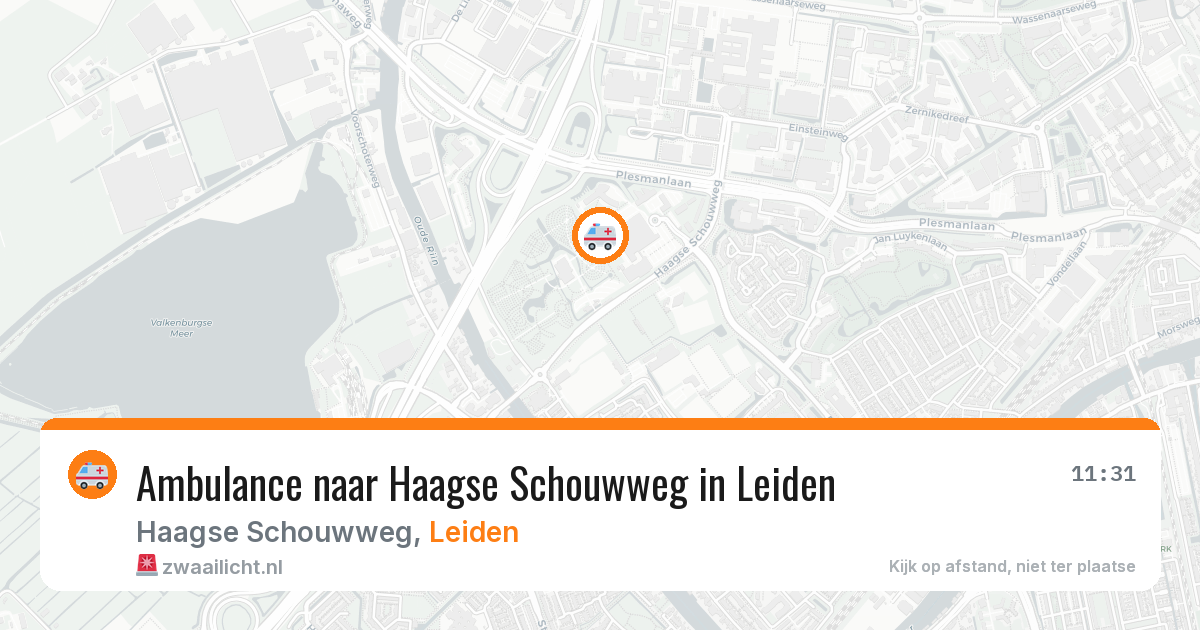 Ambulance naar Haagse Schouwweg in Leiden — 29 jun 2026