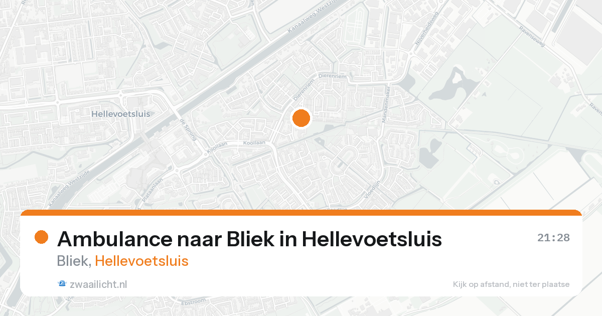 Ambulance naar Bliek in Hellevoetsluis — 17 aug 2026