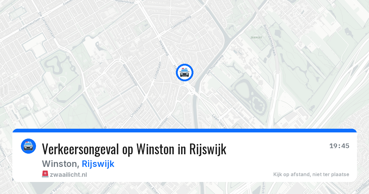 Verkeersongeval op Winston in Rijswijk — 1 aug 2026