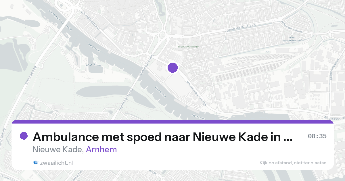 Ambulance met spoed naar Nieuwe Kade in Arnhem — 21 aug 2026
