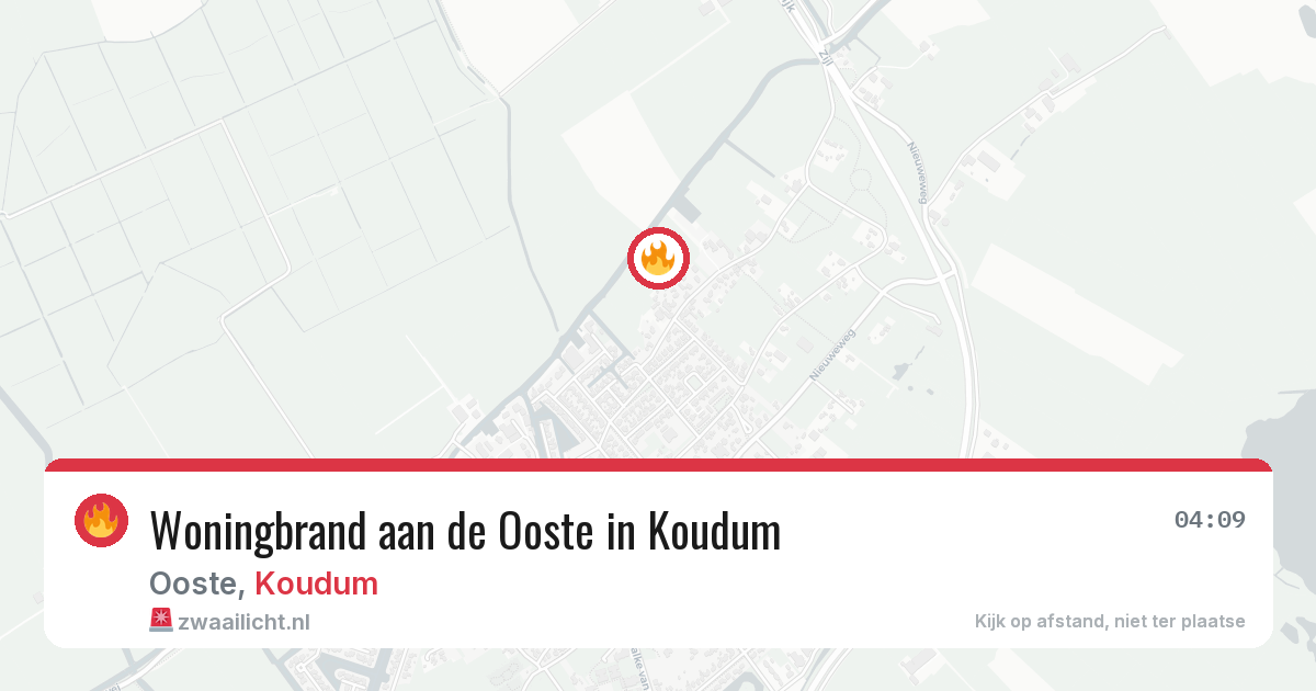 Woningbrand aan de Ooste in Koudum — 6 feb 2026