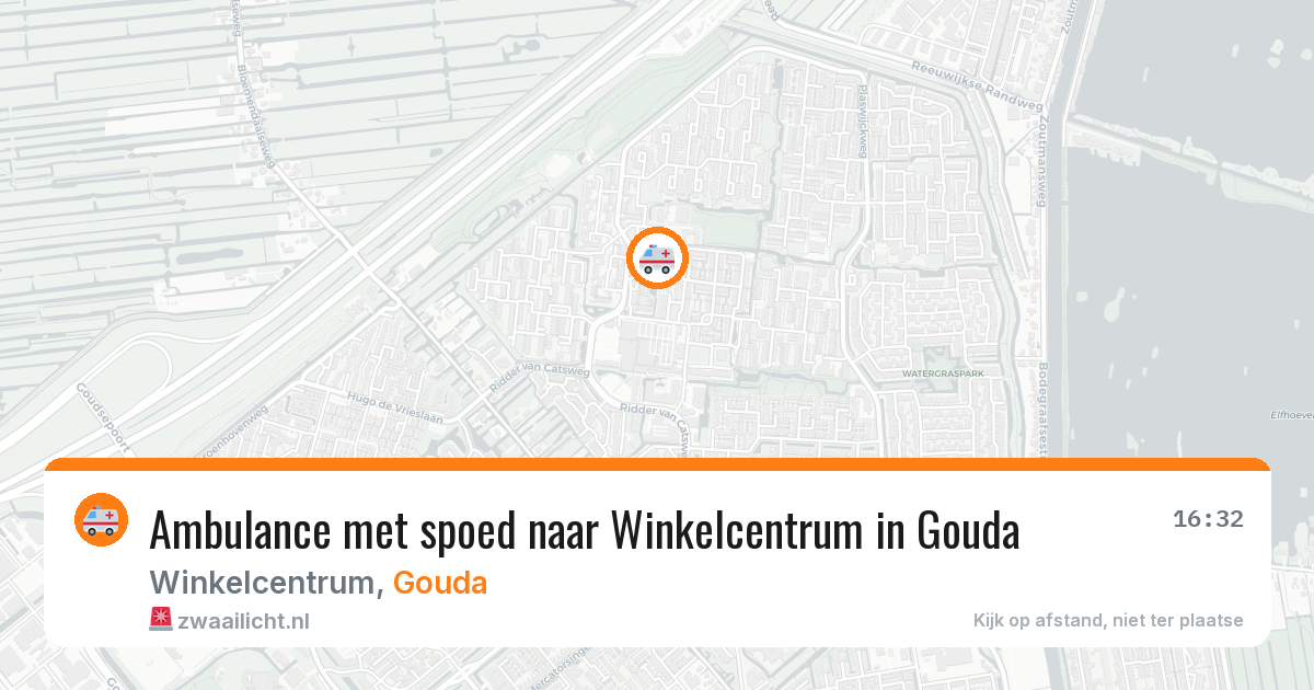 Ambulance met spoed naar Winkelcentrum in Gouda — 23 mei 2026