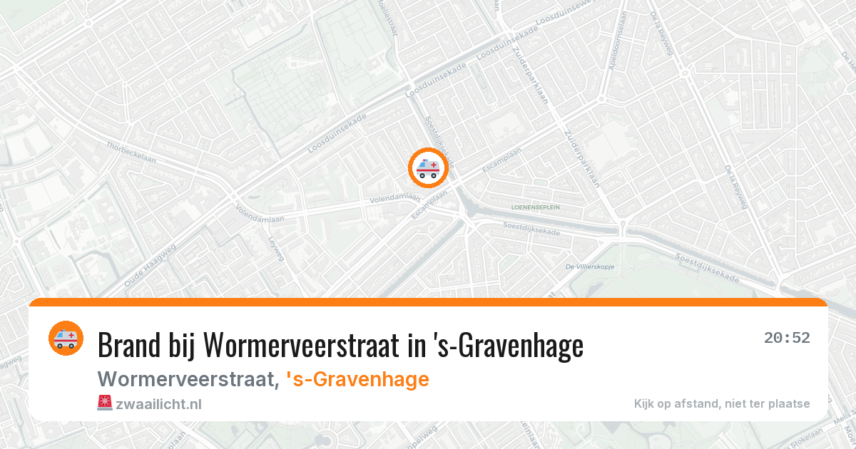 Brand bij Wormerveerstraat in 's-Gravenhage — 15 feb 2026