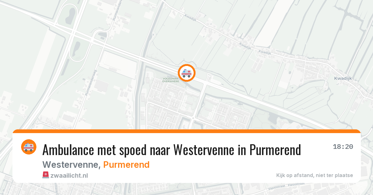 Ambulance met spoed naar Westervenne in Purmerend — 12 aug 2026
