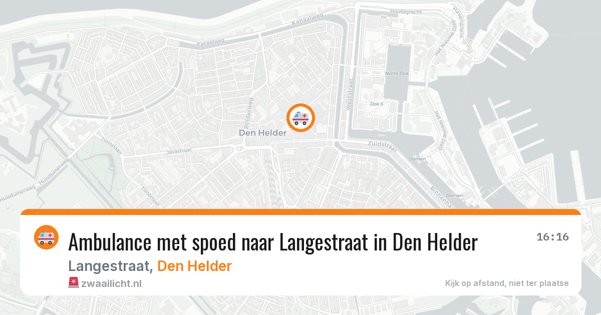 Ambulance met spoed naar Langestraat in Den Helder — 17 mei 2026