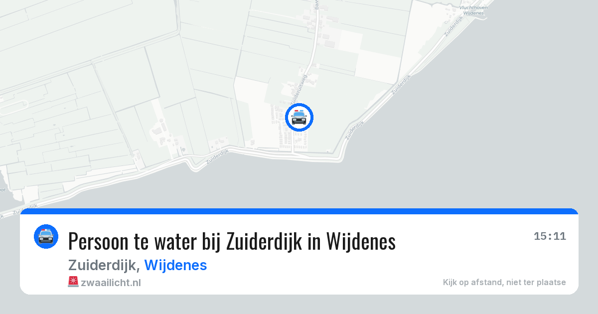 Persoon te water bij Zuiderdijk in Wijdenes — 3 aug 2026