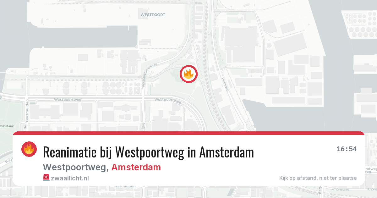 Reanimatie bij Westpoortweg in Amsterdam — 23 mrt 2026