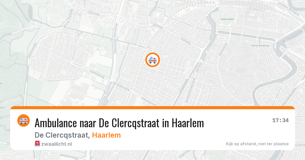 Ambulance naar De Clercqstraat in Haarlem — 12 aug 2026