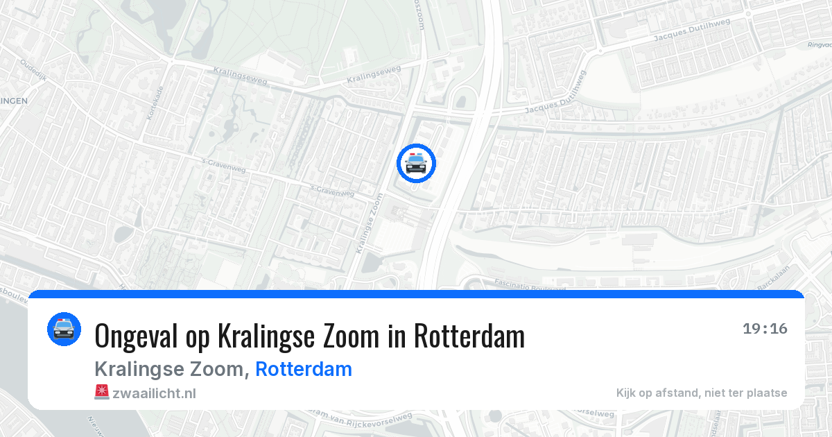 Ongeval op Kralingse Zoom in Rotterdam — 25 jun 2026