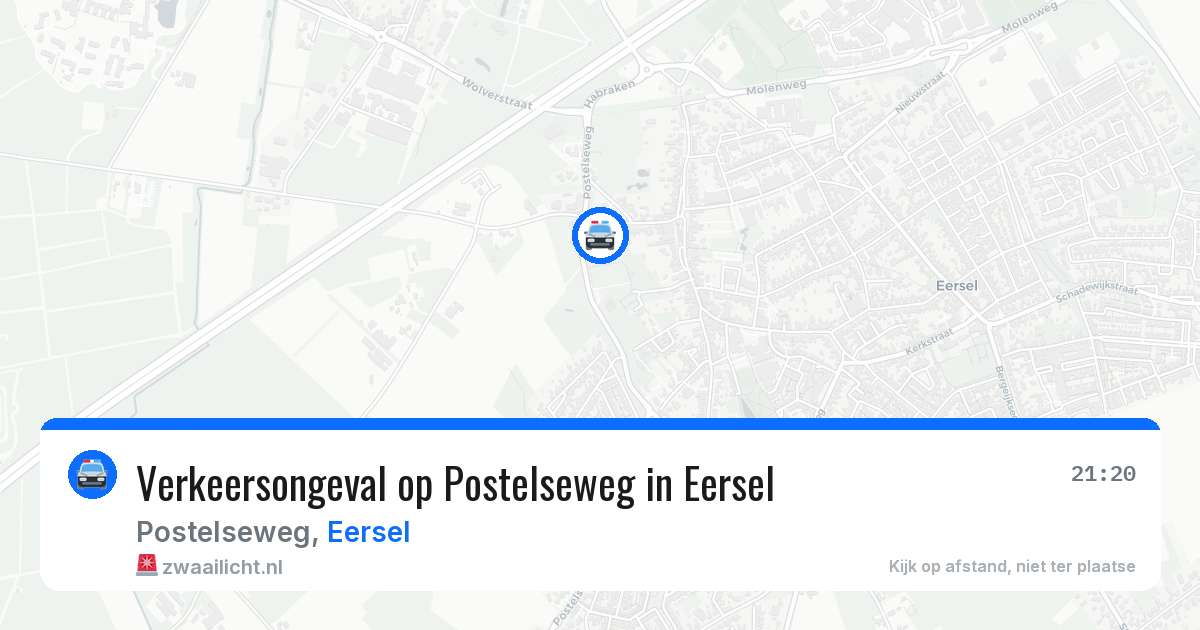 Verkeersongeval op Postelseweg in Eersel — 24 mei 2026