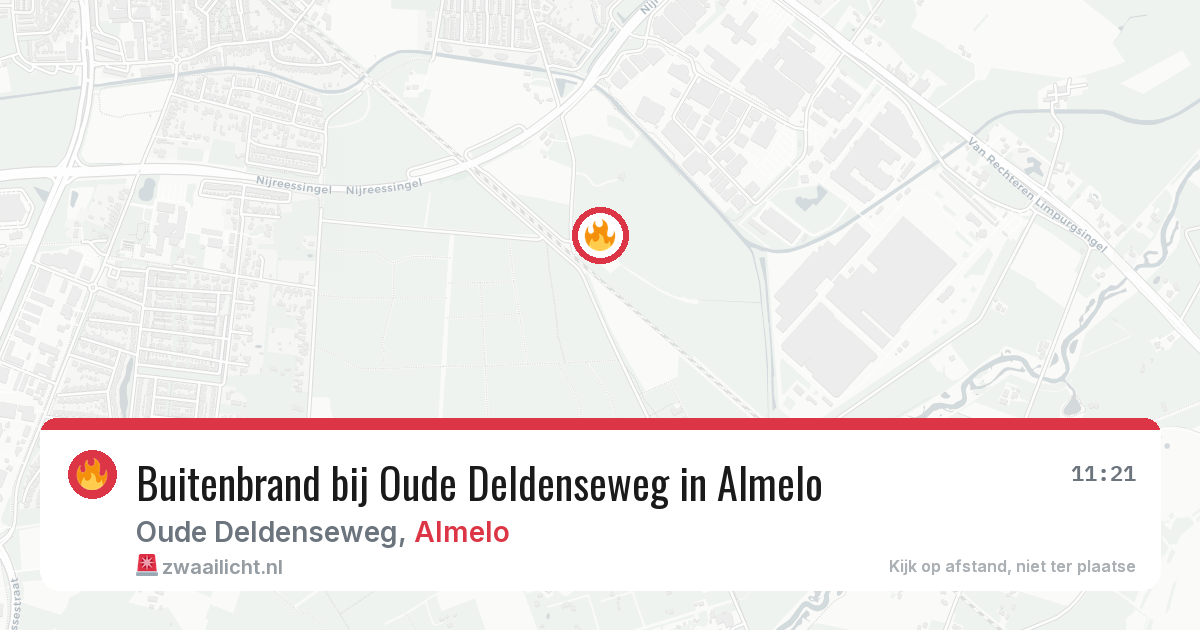 Buitenbrand bij Oude Deldenseweg in Almelo — 1 jul 2026