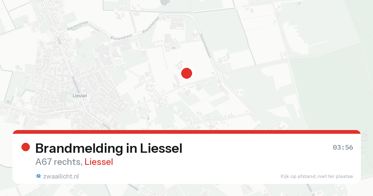 Brandmelding in Liessel — 20 aug 2026