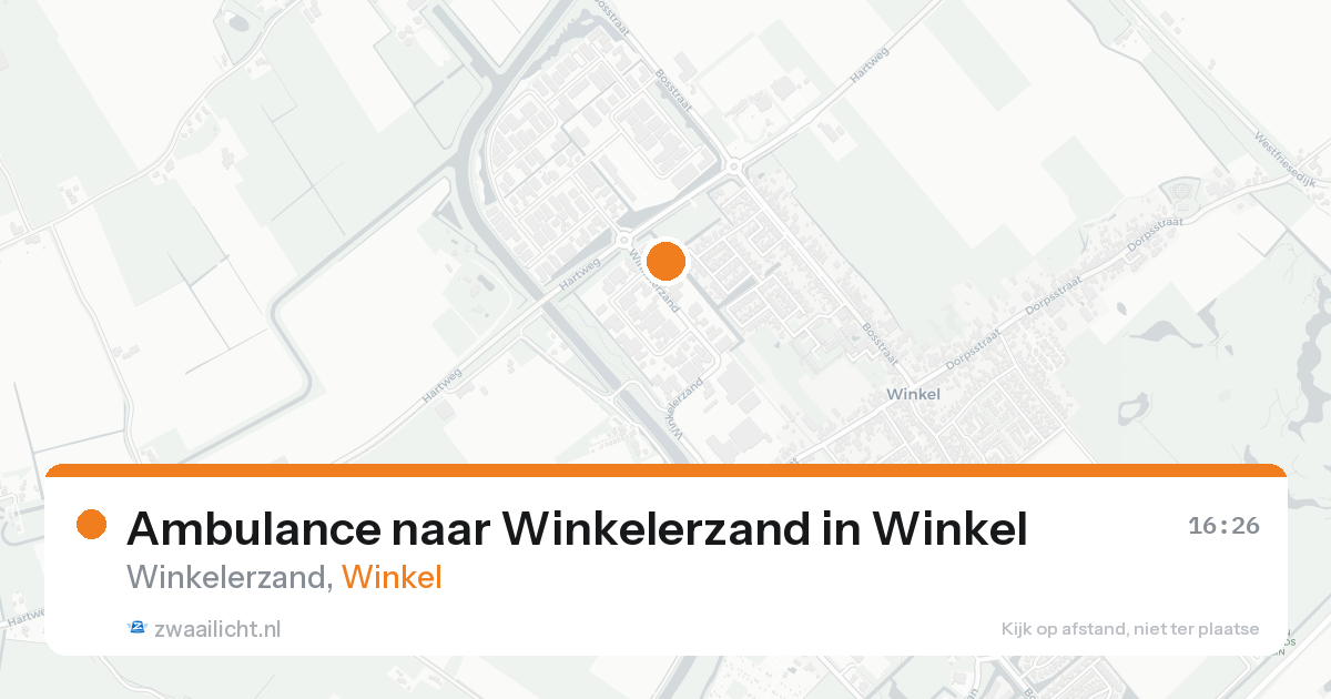 Ambulance naar Winkelerzand in Winkel — 24 aug 2026