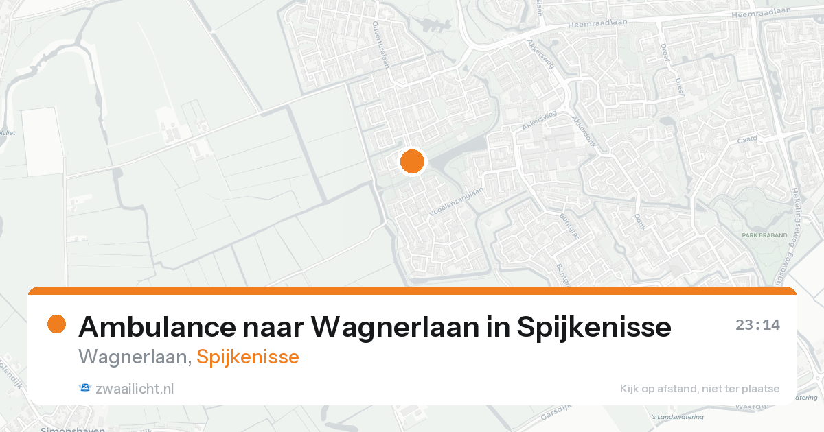 Ambulance naar Wagnerlaan in Spijkenisse — 20 aug 2026