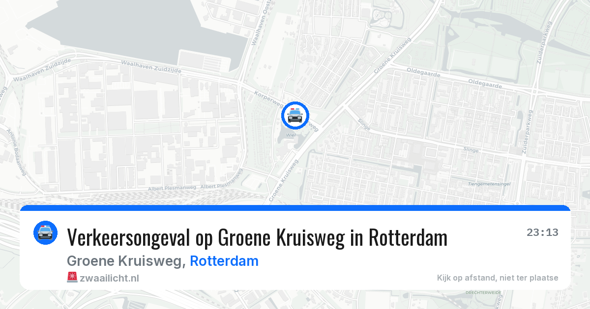 Verkeersongeval op Groene Kruisweg in Rotterdam — 12 aug 2026