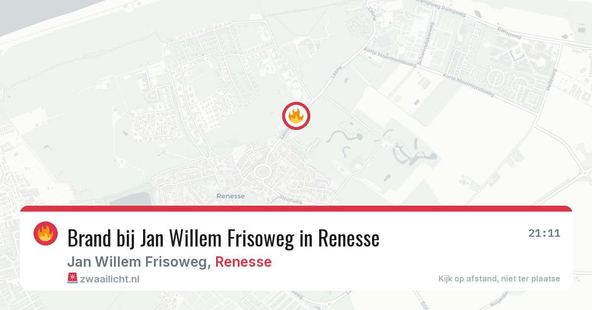 Brand bij Jan Willem Frisoweg in Renesse — 18 mei 2026