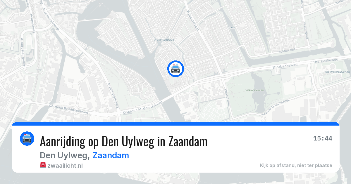 Aanrijding op Den Uylweg in Zaandam — 13 jun 2026