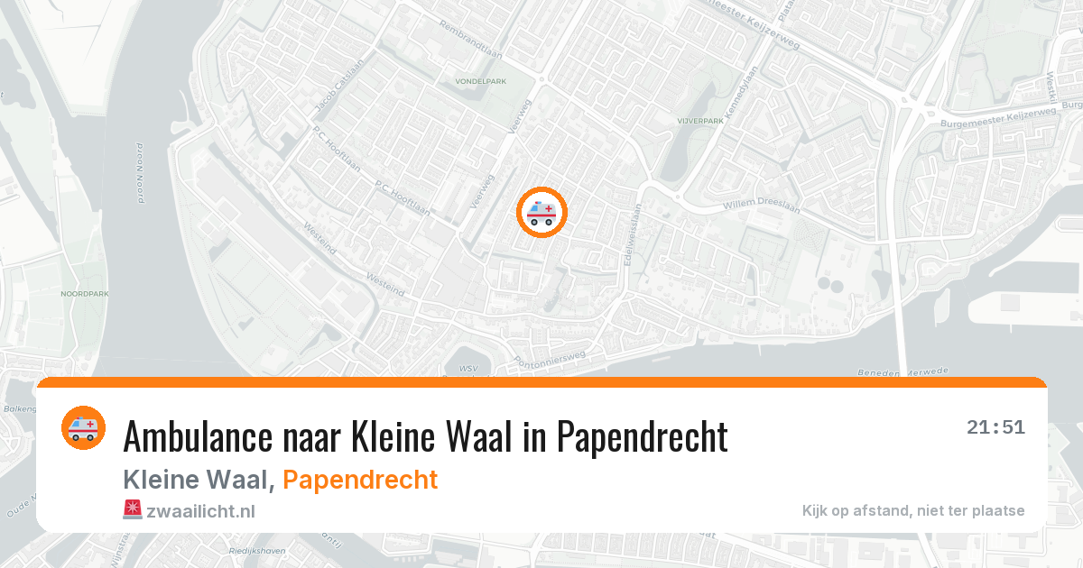 Ambulance naar Kleine Waal in Papendrecht — 6 mei 2026