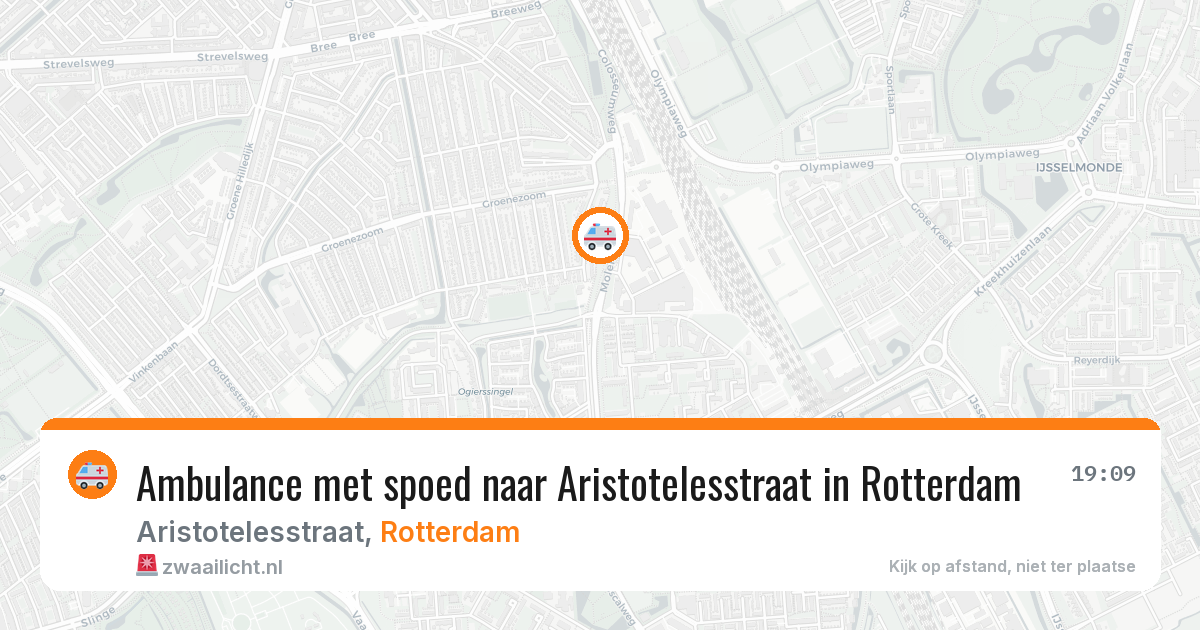 Ambulance met spoed naar Aristotelesstraat in Rotterdam — 26 jun 2026