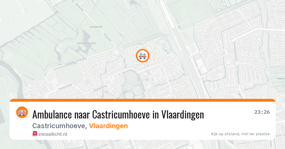 Ambulance naar Castricumhoeve in Vlaardingen — 23 mrt 2026