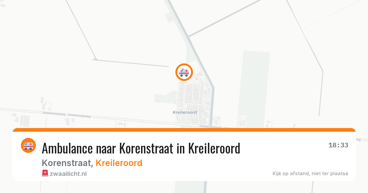 Ambulance naar Korenstraat in Kreileroord — 11 apr 2026