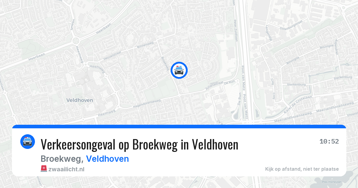 Verkeersongeval op Broekweg in Veldhoven — 11 jul 2026