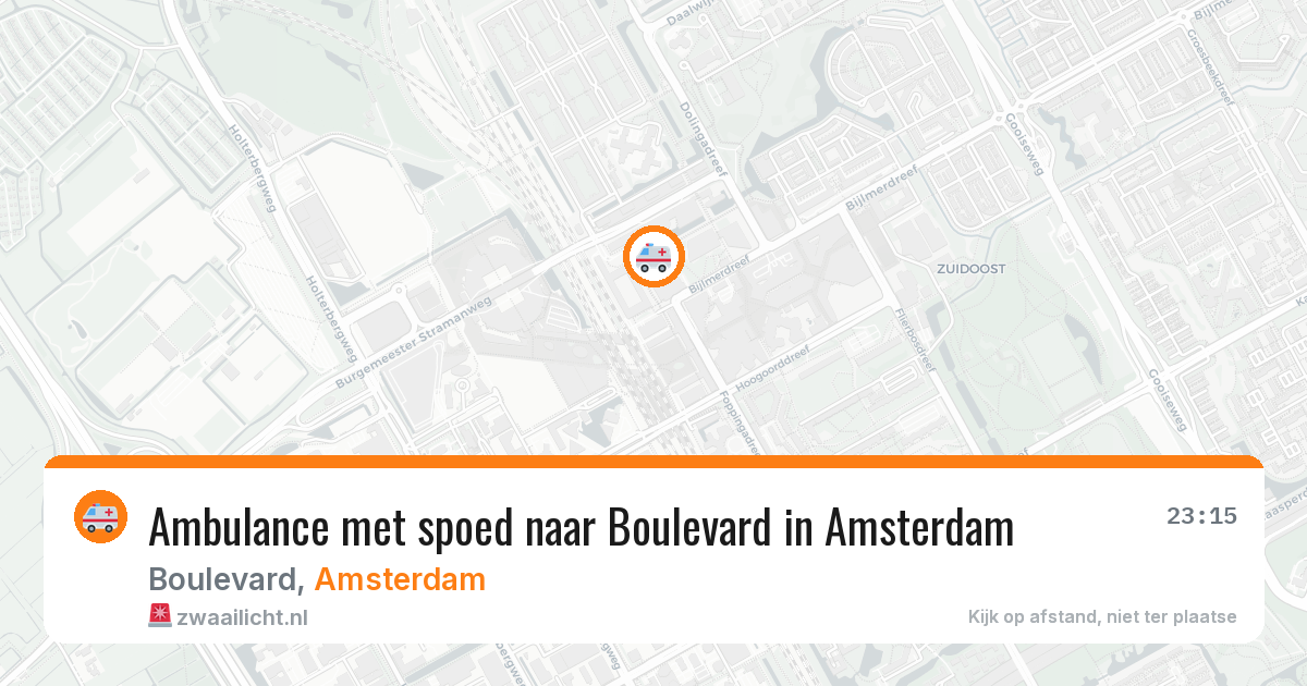 Ambulance met spoed naar Boulevard in Amsterdam — 7 jul 2026