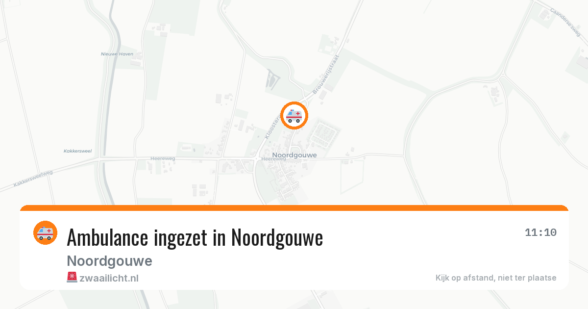 Ambulance ingezet in Noordgouwe — 18 jul 2026