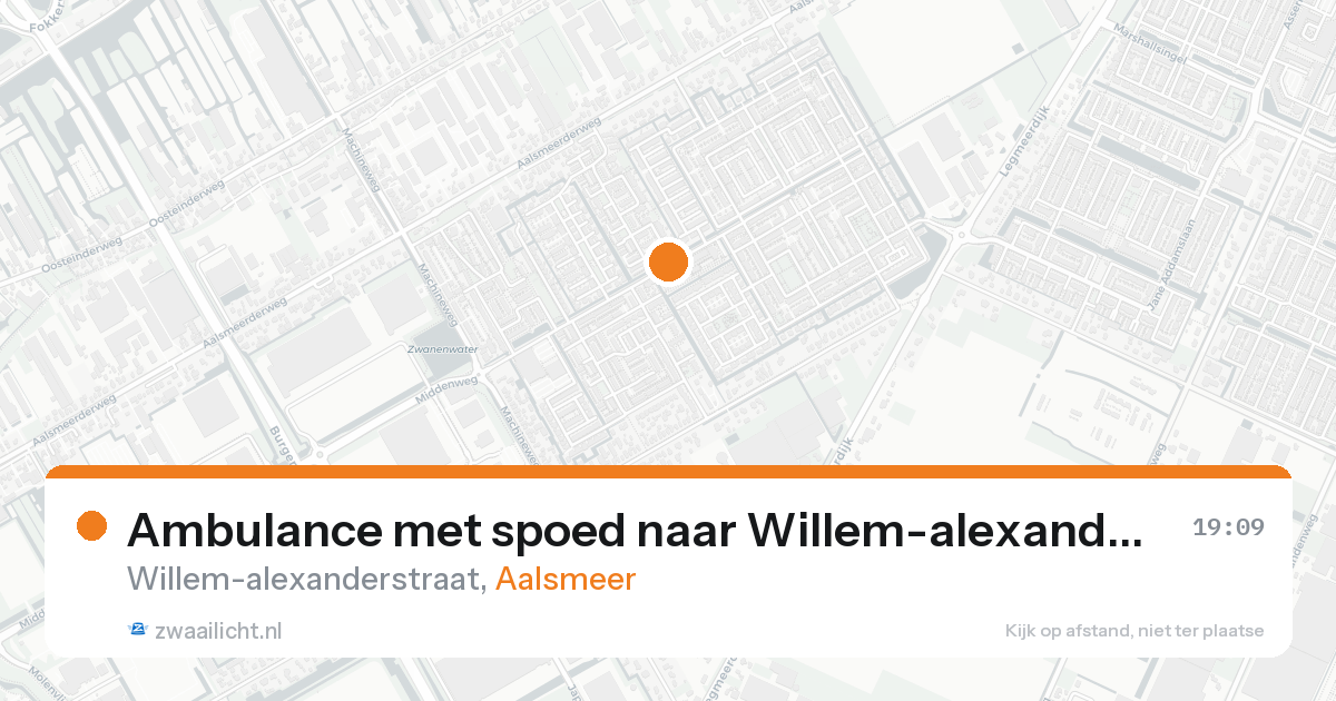 Ambulance met spoed naar Willem-alexanderstraat in Aalsmeer — 23 aug 2026