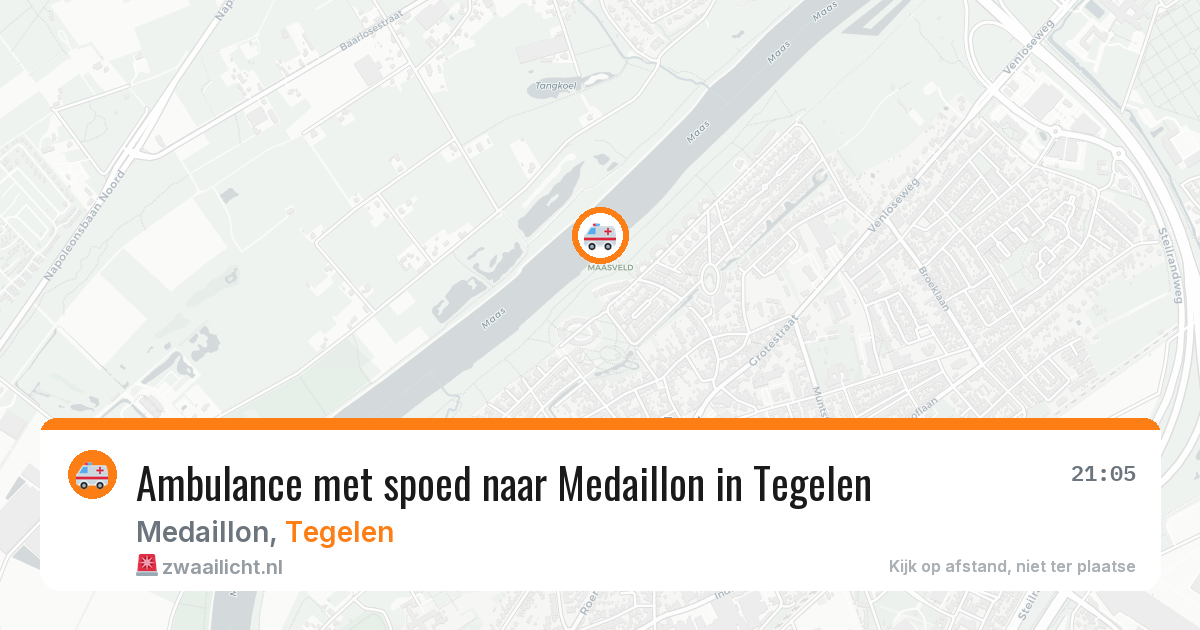 Ambulance met spoed naar Medaillon in Tegelen — 2 aug 2026