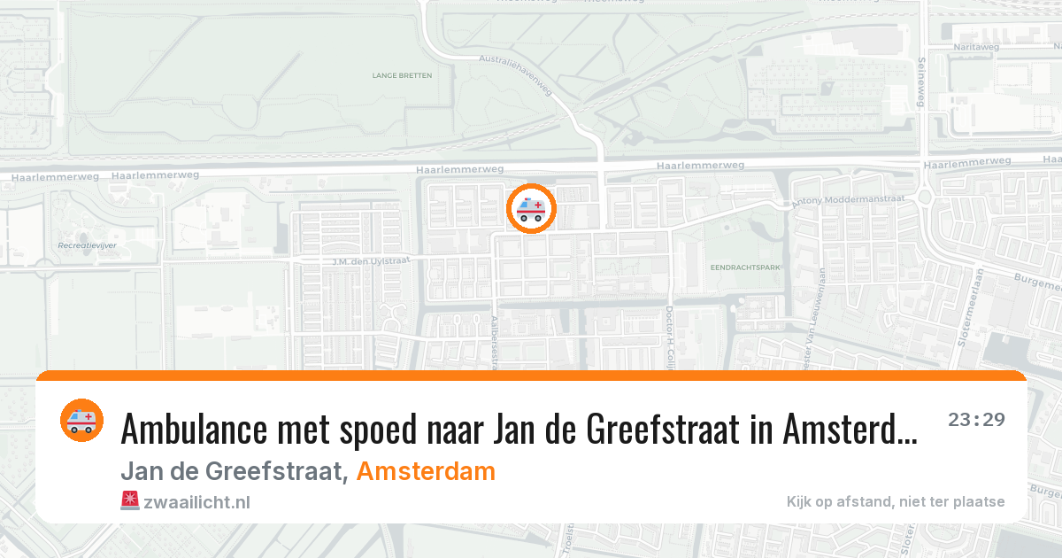Ambulance met spoed naar Jan de Greefstraat in Amsterdam — 17 jun 2026