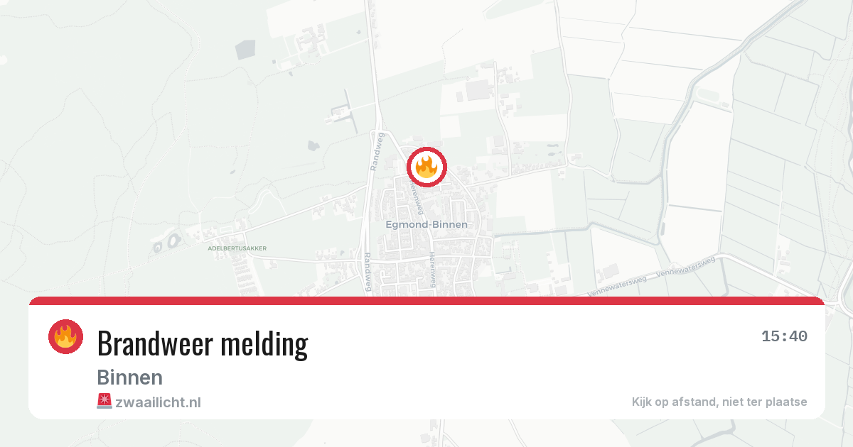 Brandweer melding — 7 jul 2026