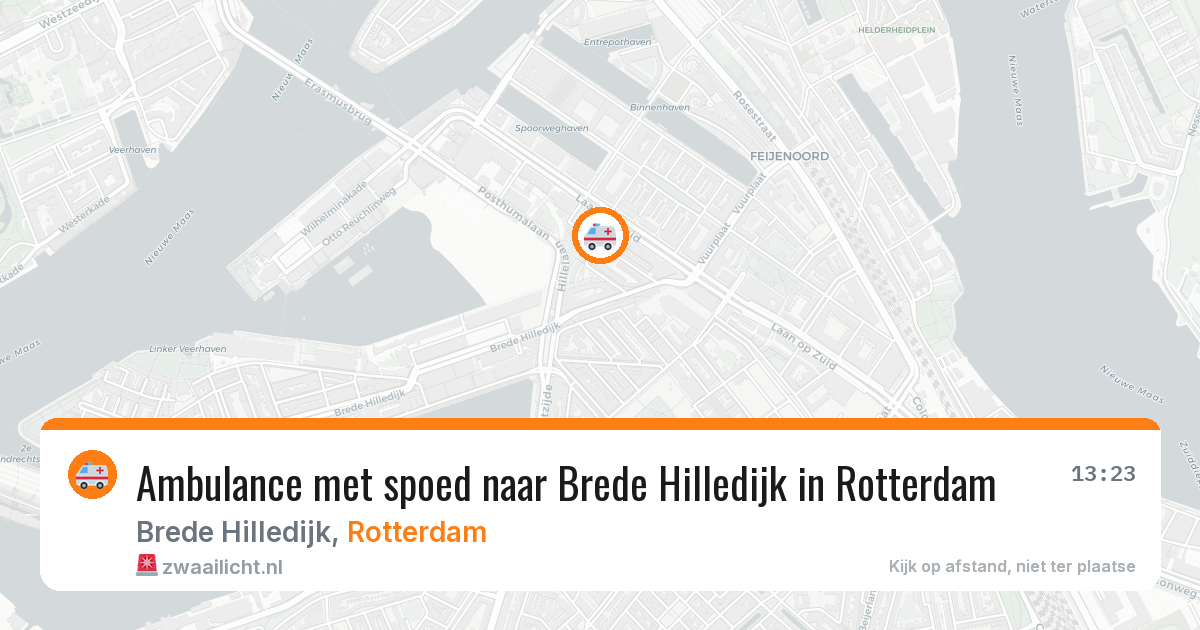 Ambulance met spoed naar Brede Hilledijk in Rotterdam — 2 apr 2026