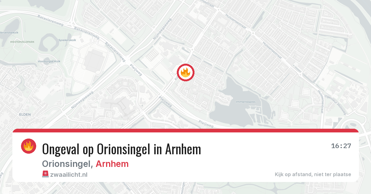 Ongeval op Orionsingel in Arnhem — 8 jul 2026
