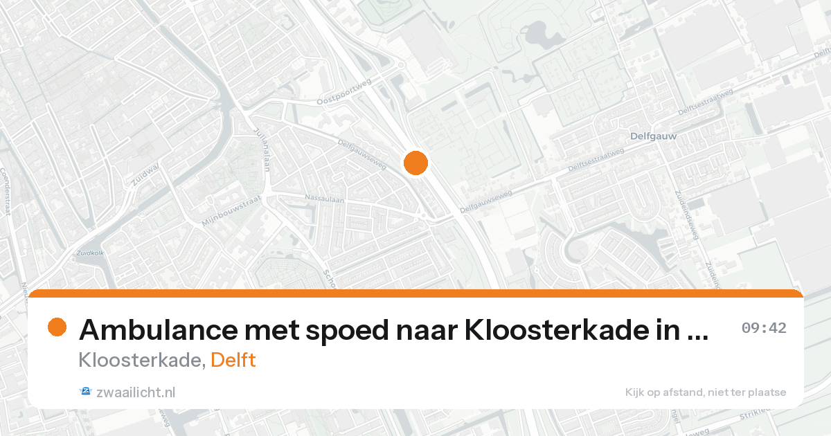 Ambulance met spoed naar Kloosterkade in Delft — 7 feb 2026