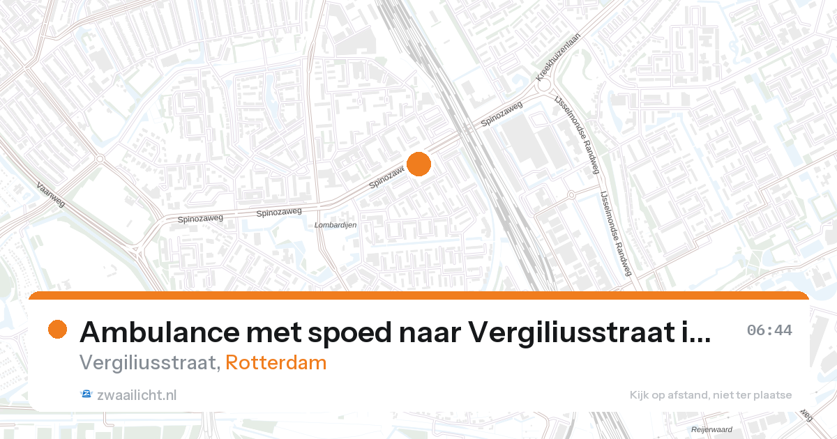 Ambulance met spoed naar Vergiliusstraat in Rotterdam — 18 jul 2026