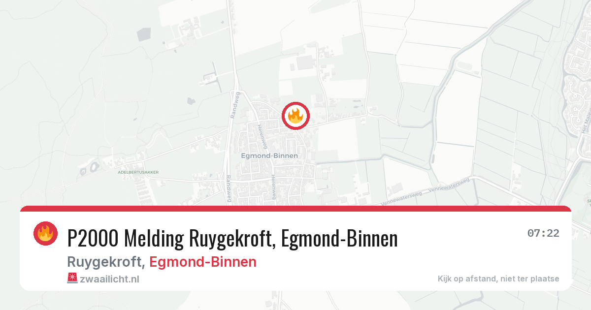 P2000 Melding Ruygekroft, Egmond-Binnen — 27 jun 2026