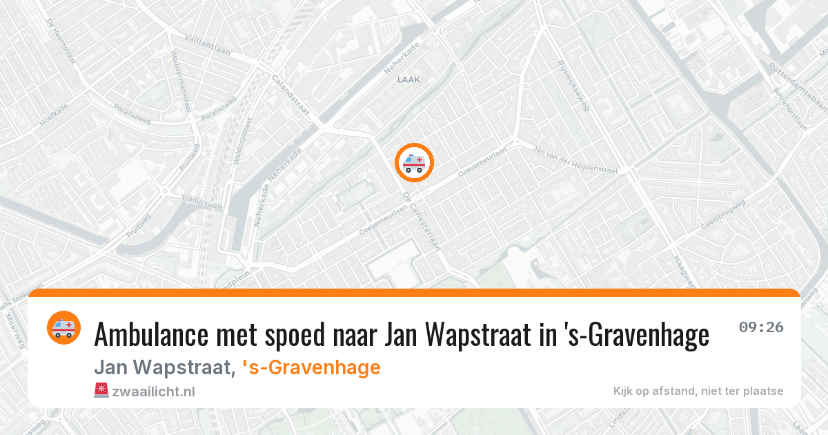 Ambulance met spoed naar Jan Wapstraat in 's-Gravenhage — 11 feb 2026