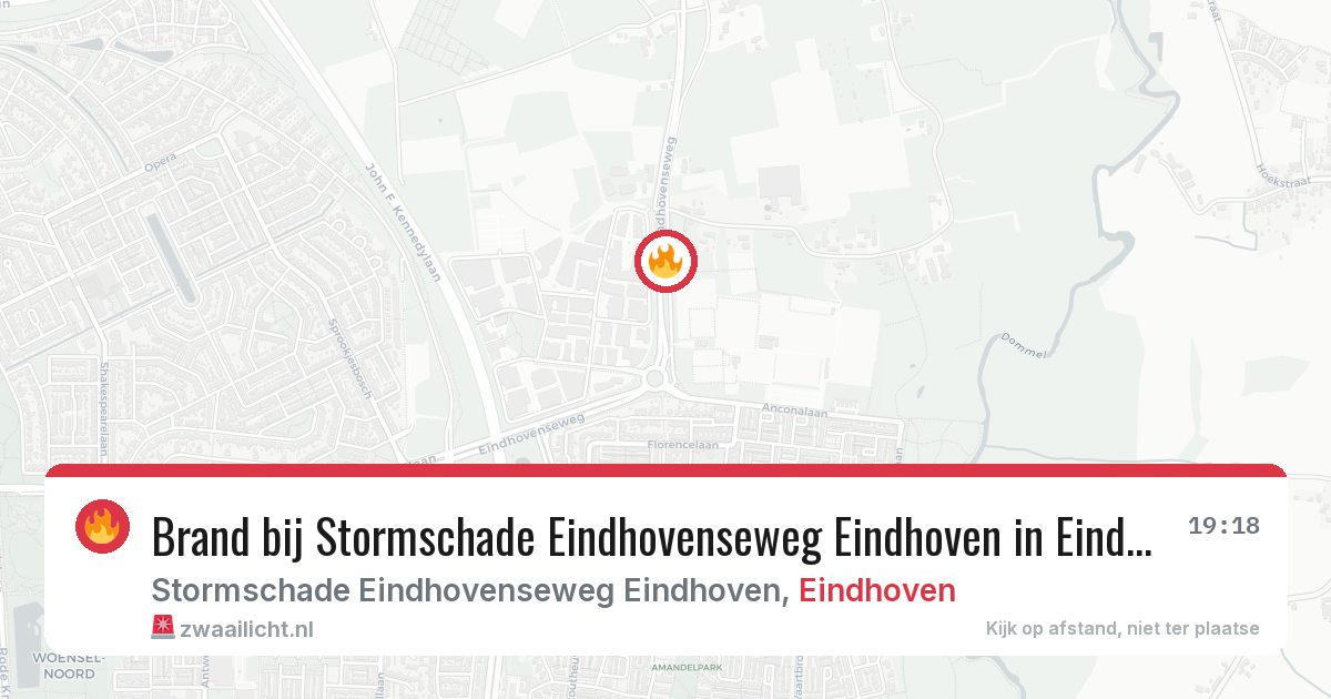 Brand bij Stormschade Eindhovenseweg Eindhoven in Eindhoven — 19 jun 2026